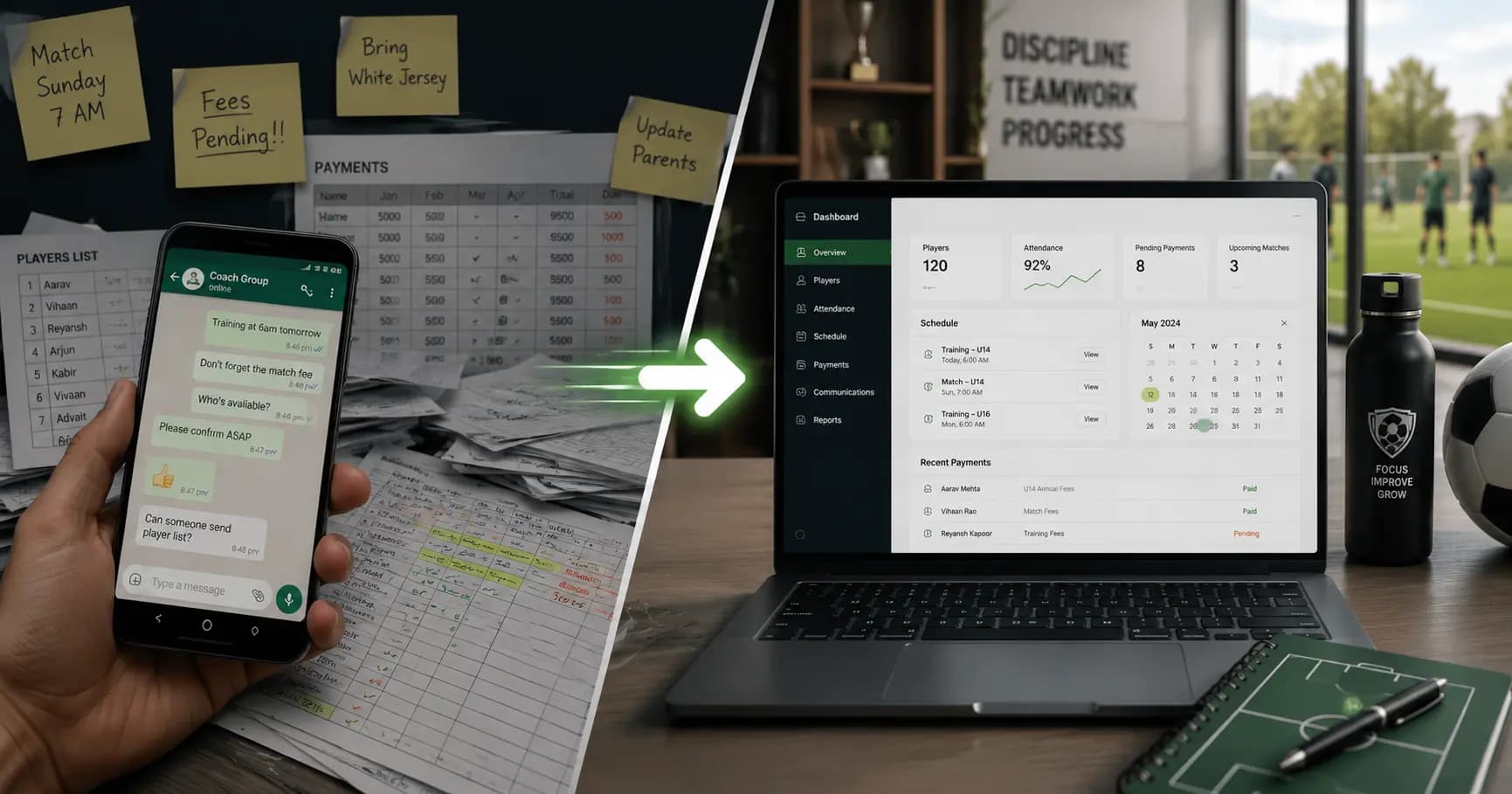 How to Stop Running a Sports Academy Over WhatsApp and Excel